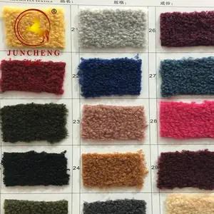 Cores personalizadas quente macio escovado poliéster tecido de lã caspa