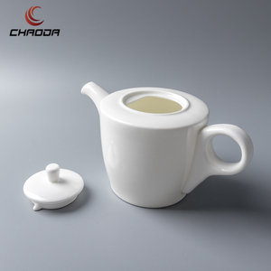 Théière blanche en céramique/porcelaine, Pot de thé de 600ml, prix bon marché, théière blanche en céramique, bon marché