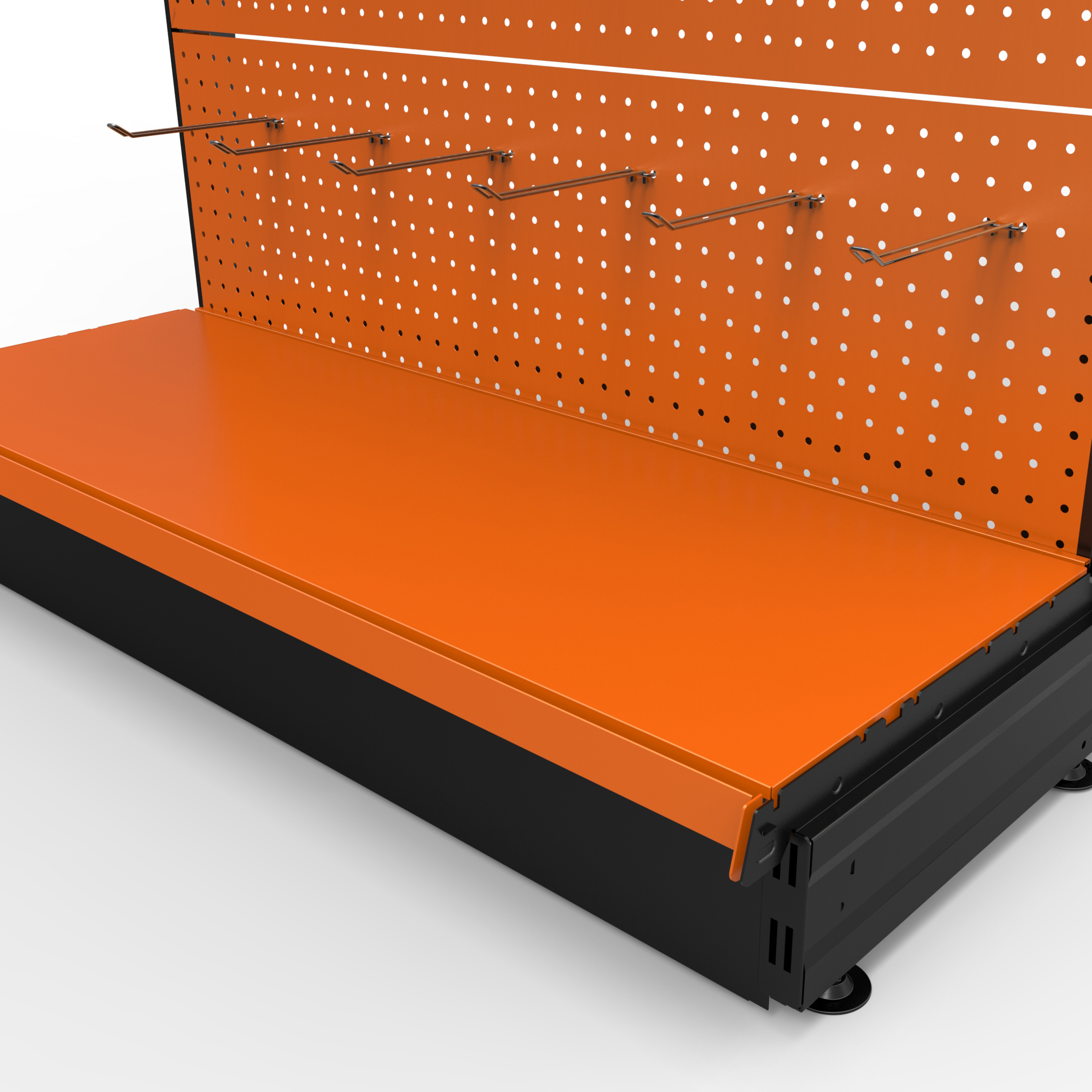 Hot Selling Supermarket Gondolas Tool Display Rack Single-Sided Metal Stands with Powder Coated Finish and Customized Logo — view 3