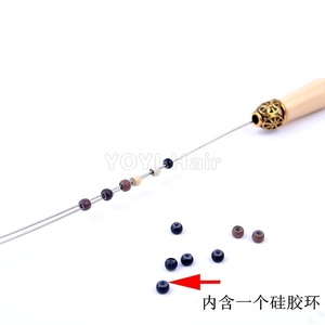 3.5mm 2.5mm 4mm anneaux <span class=keywords><strong>de</strong></span> <span class=keywords><strong>cheveux</strong></span> nano perles <span class=keywords><strong>de</strong></span> qualité supérieure <span class=keywords><strong>cheveux</strong></span> outils anneau en silicone - Product Image 4
