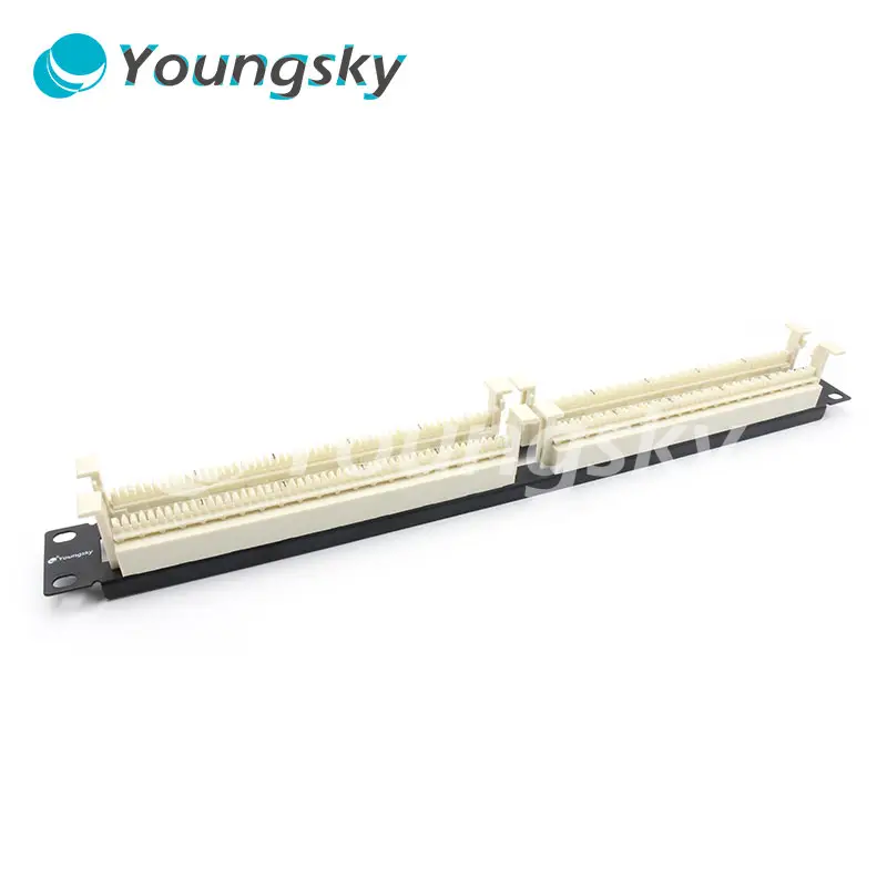 Manufacturer Supply 19 Inches Voice System 100 Pair 110 Block Telephone Cable Blank Patch Panel