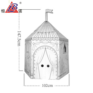 Çocuklar için karton Mini sirk çadır DIY kalem ile Doodle çadır sirk oyuncaklar - Product Image 2