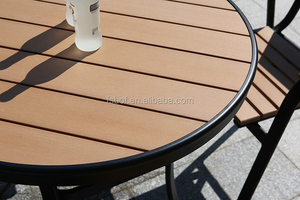 restaurant furniture dining <strong>round</strong> <strong>table</strong> and chairs set outdoor <strong>patio</strong> furniture set waterproof stackable chair - Product Image 4