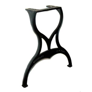 Base de mesa de hierro fundido, manivela, con recubrimiento de polvo antiguo - Product Image 6