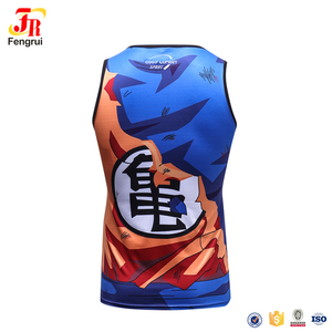 Venta al por mayor 3D Anime hombres <span class=keywords><strong>ropa</strong></span> Bola de Dragón sin mangas gimnasio T camisa - Product Image 3