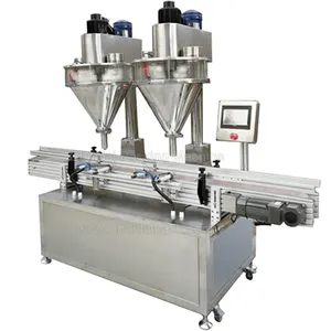 Double Hoppers 2 Heads Powder Auger Filling Machine