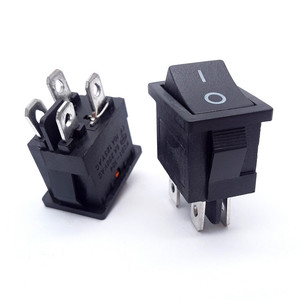 Interrupteur à bascule DPDT <span class=keywords><strong>T120</strong></span>/55 Kcd1 104 Noir sans lumière 4 broches 4 broches marche/arrêt - Product Image 1