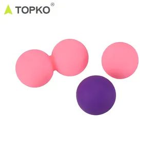 Topko material ecológico para área interna, equipamento de etiqueta privada para exercício de academia, massagem e bola de lacrosse com silicone