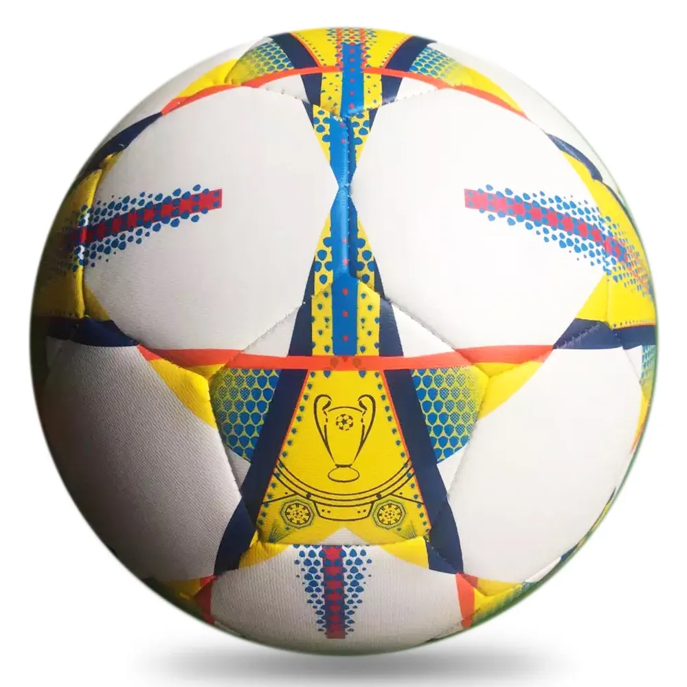 Pelota de PVC brillante/mate, resistencia al desgaste, PVC/PU/TPU, tamaño 5, balón de fútbol