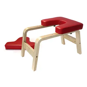 Yoga Headstand Bench Stand Body-Building Yoga Tinja Handstand Terbalik Handset Kayu Headstand Bench