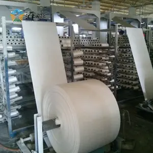 Customized packing rice flour pp woven bag roll  pp   huigor   55x95  woven bag recyclable for other support oem