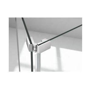 Puertas de ducha plegables de cristal, ajustables, biplegables, sin marco, acordeón Interior, <span class=keywords><strong>precio</strong></span> - Product Image 6
