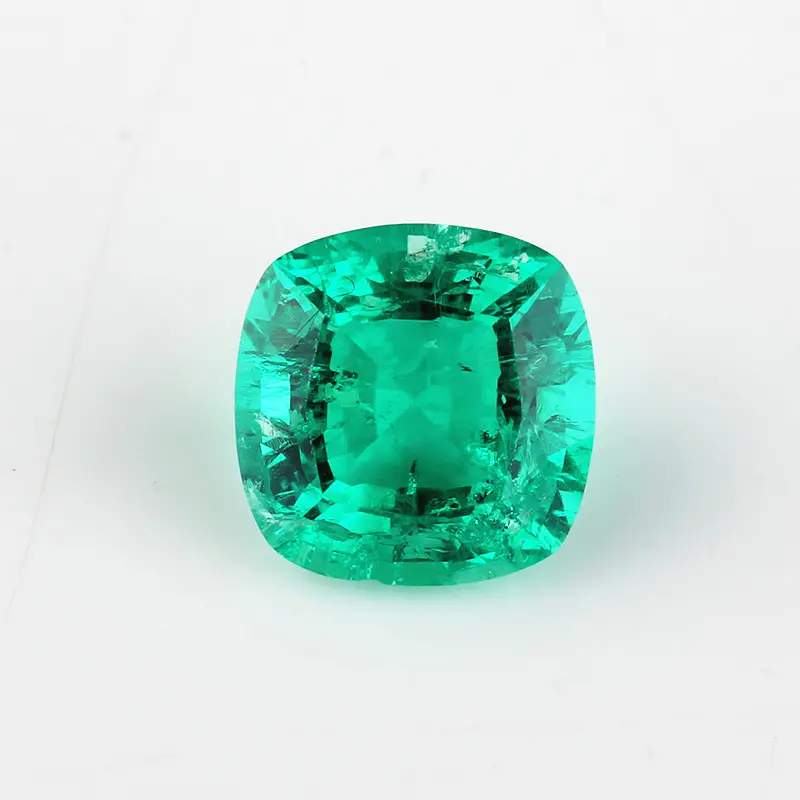 Starsgem Hydrothermal Emerald cushion Colombia emerald synthetic Emerald