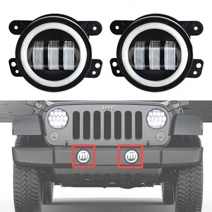 4 pulgadas luces <span class=keywords><strong>de</strong></span> niebla <span class=keywords><strong>de</strong></span> Ojos <span class=keywords><strong>de</strong></span> Ángel niebla faros LED <span class=keywords><strong>faro</strong></span> para Jeep wrangler Jeep Offroad Motor luces - Product Image 3