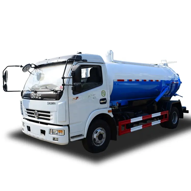 Cheap 8000L 4 x 2 vacuum sewage suction tank truck