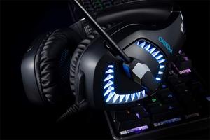 Nuevo <span class=keywords><strong>ONIKUMA</strong></span> K1 <span class=keywords><strong>Pro</strong></span> - Auriculares estéreo para videojuegos con cancelación de ruido, micrófono, luz LED para PS4, Rojo - Product Image 5