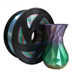 Sunhokey Direct Manufacturer 1KG 3D Printer Silk Filament PLA Color Change Rainbow PLA 1.75mm for 3D Printing