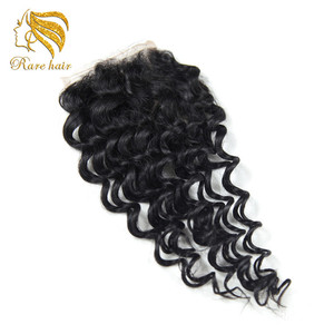 2017 pelo brasileño pieza de cierre del pelo brasileño paquetes con encaje Cierre la tapa del cordón de cierre - Product Image 4