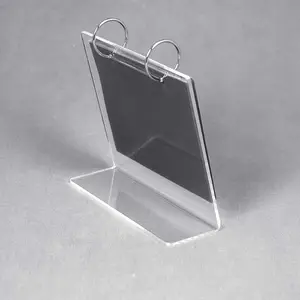 Free Standing L Shaped Clear Acrylic Desk Calendar Holders