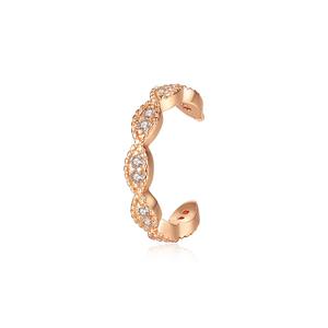 LUOTEEMI Single Cute CZ Ear <span class=keywords><strong>Cuff</strong></span> Pendientes Chapado en tres colores Elija <span class=keywords><strong>Small</strong></span> CZ Ear Cuffs - Product Image 1