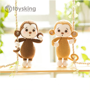 Jouets en peluche au Crochet TK <span class=keywords><strong>Happy</strong></span> Monkey, jouet Animal Kawaii Style Amigurumi pour conception de Collection en gros - Product Image 1