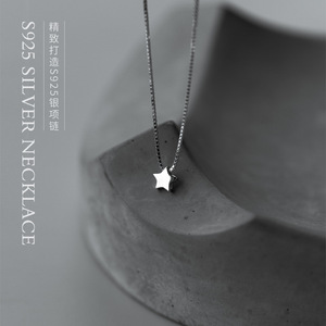 Colliers avec pendentif étoile <span class=keywords><strong>en</strong></span> argent sterling 925 pour femmes, bijoux tendance, petits colliers ras du cou, accessoires - Product Image 3