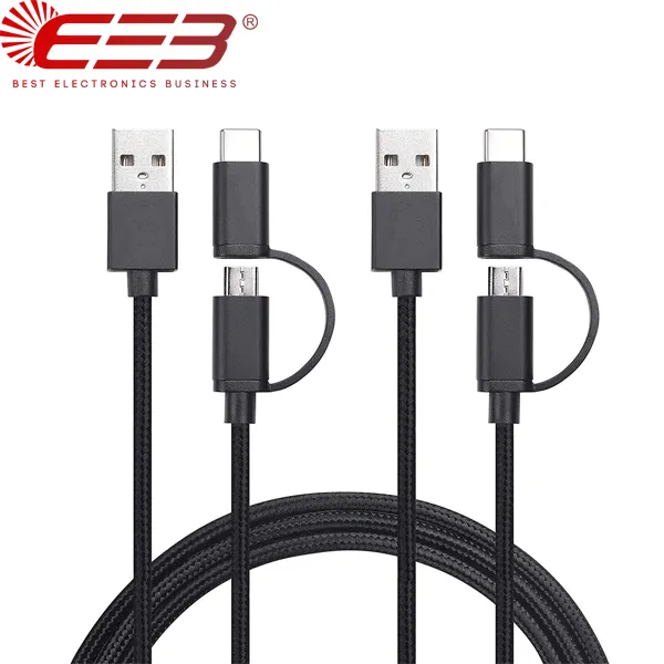 BEB usb cable 2 in 1 micro USB Type C cable fast charge cord type A to C wire for Samsung Galaxy S9,Note 8,S8 Plus,LG V30 G6