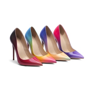 <span class=keywords><strong>2022</strong></span> de moda MOQ 5 pares punta degradado claro tacones resbalón en el vestido de las mujeres zapatos - Product Image 5