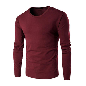 तेजी से शिपिंग थोक कपास जर्सी पुरुषों के लिए लंबी आस्तीन टी शर्ट - Product Image 2