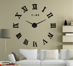 009 moderno grande Design digitale decorazione della <span class=keywords><strong>casa</strong></span> nero grandi orologi decorativi regalo unico orologio da parete horloge murale - Product Image 3