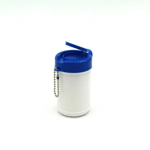 custom Empty colorful easy taking cylinder shape car wetly wipe for baby cleaning,plastic wetly wipes bottle
