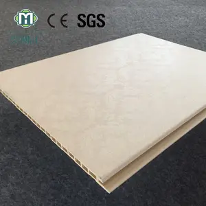Residencial de fibra de bambú de WPC PVC decoración CE panel de pared interior revestimiento de paneles de pared de pvc foshan impermeable de pvc de techo de placa