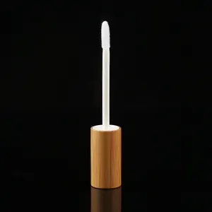 Lápiz labial Natural de bambú, tubo de brillo de labios, contenedor de tubo cosmético