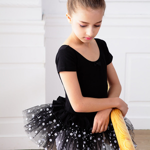 Manga corta sin respaldo bailarina ropa Leotardos de Ballet <span class=keywords><strong>con</strong></span> <span class=keywords><strong>Tutu</strong></span> falda - Product Image 4