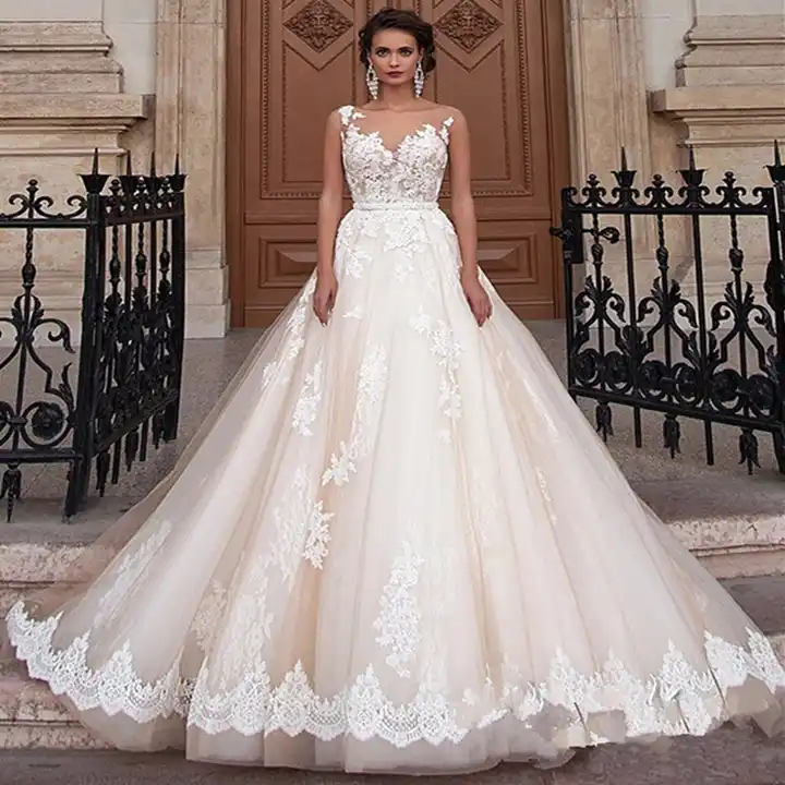 on458 appliques ball gown wedding dresses| Alibaba.com