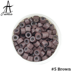 Hair <strong>Extension</strong> <strong>Beads</strong> Silicone Micro Links for I/U Tip Feather Hair <strong>Extensions</strong> 4.5*2.5*3.0mm - Product Image 3