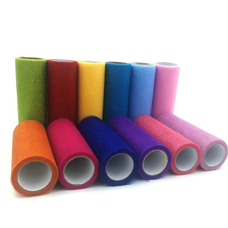 15Cm X 10Yards Glitter Sequin Tulle <span class=keywords><strong>Roll</strong></span> Spool Gouden Bruiloft Decoraties Sparkly Tulle Rolls Zilver Roze <span class=keywords><strong>Organza</strong></span> Party levert