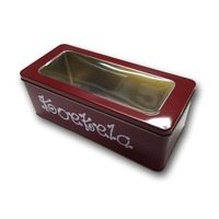 Échantillon gratuit Recycler Rectangulaire En Métal Boîte À Biscuits