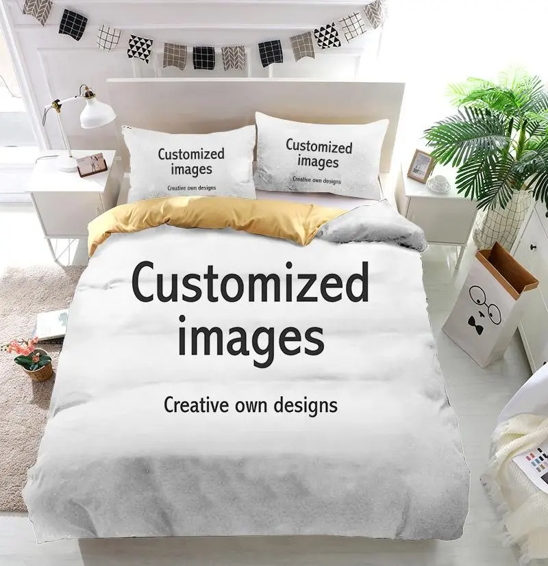 Luxury Polyester Custom Print Duvet Cover Set Pillowcase Quilt Bedding Set Countryside