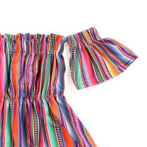 Adorable enfants porter fille <span class=keywords><strong>robe</strong></span> poncho filles grande taille <span class=keywords><strong>robe</strong></span> de soirée de soirée maxi hors épaule <span class=keywords><strong>robe</strong></span> mexicaine avec noeud haut de la page bandeau - Product Image 4