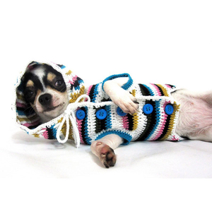 De moda a rayas de punto a mano ropa de perro ganchillo suéter para mascotas - Product Image 2
