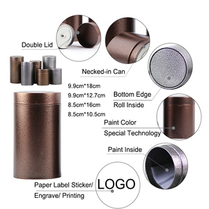 Double Couvercle Boîtes Biscuit Bonbons Chocolat <span class=keywords><strong>Cigarette</strong></span> Tabac Cas Thé Boîte de Bidon En Métal - Product Image 6