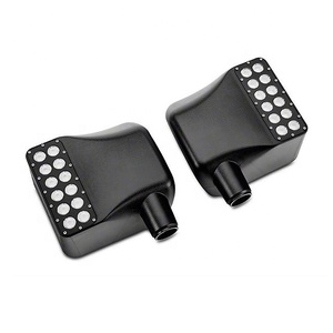 Cubierta negra señal de inundación de la luz del punto de liberación rápida espejo LED JK <span class=keywords><strong>Jeep</strong></span> Wrangler 2007 + - Product Image 1