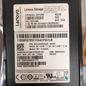00YH990 00YH988 00FG725 đối với Lenovo 400G SSD SFF SAS Ổ Cứng MZILS400HCGR-000V3