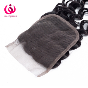 Bán Buôn Brazil Sâu Sóng Hot Bán Chất Lượng Hàng Đầu Chưa Qua Chế Biến 100% Con Người Trinh Nữ Giá Rẻ 4*4 Ren Đóng Cửa Với Mái Tóc Bé - Product Image 2