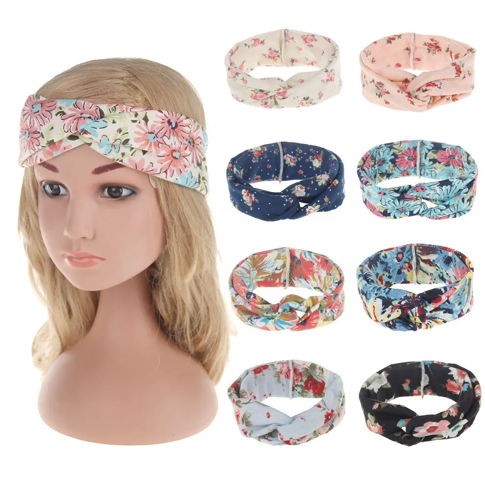 Stirnband Sets Mutter Baby Mädchen Twisted Stirnband Blumen BowKnot Haarband Turban Kopf wickel Haarband Zubehör