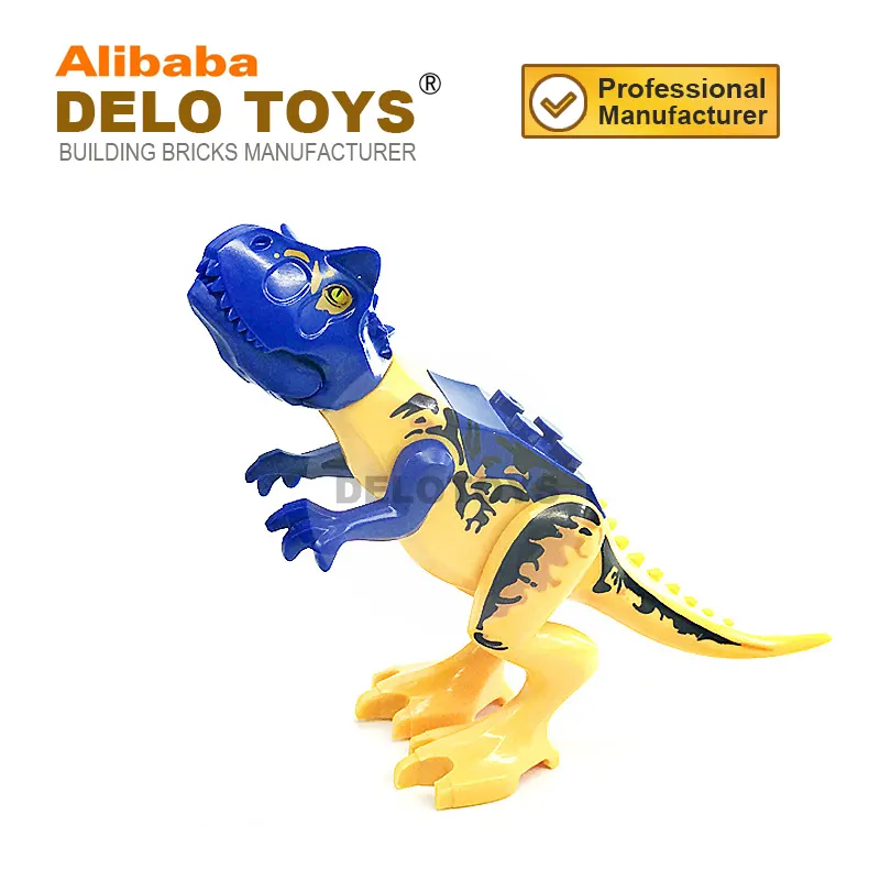 Пластиковый строительный блок динозавр серии Юрского периода кирпичи карнотаурус с рисунком животных модель игрушки для детей (DE234D)
