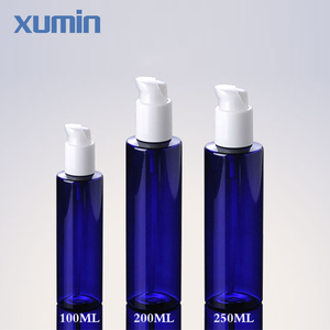 Nouveau Design Blanc Bouchon De Verrouillage Bleu 100 Ml <span class=keywords><strong>200</strong></span> Ml 250 Ml Bouteille En Plastique Cosmétique - Product Image 1