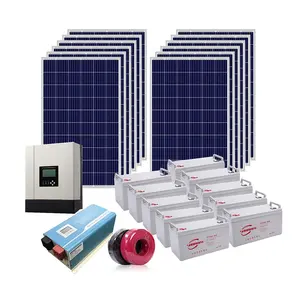 Solare sistemi di generare energia elettrica con la batteria di back up in grado di lavorare quando il potere ha tagliato sistemi con regolatore di carica solare