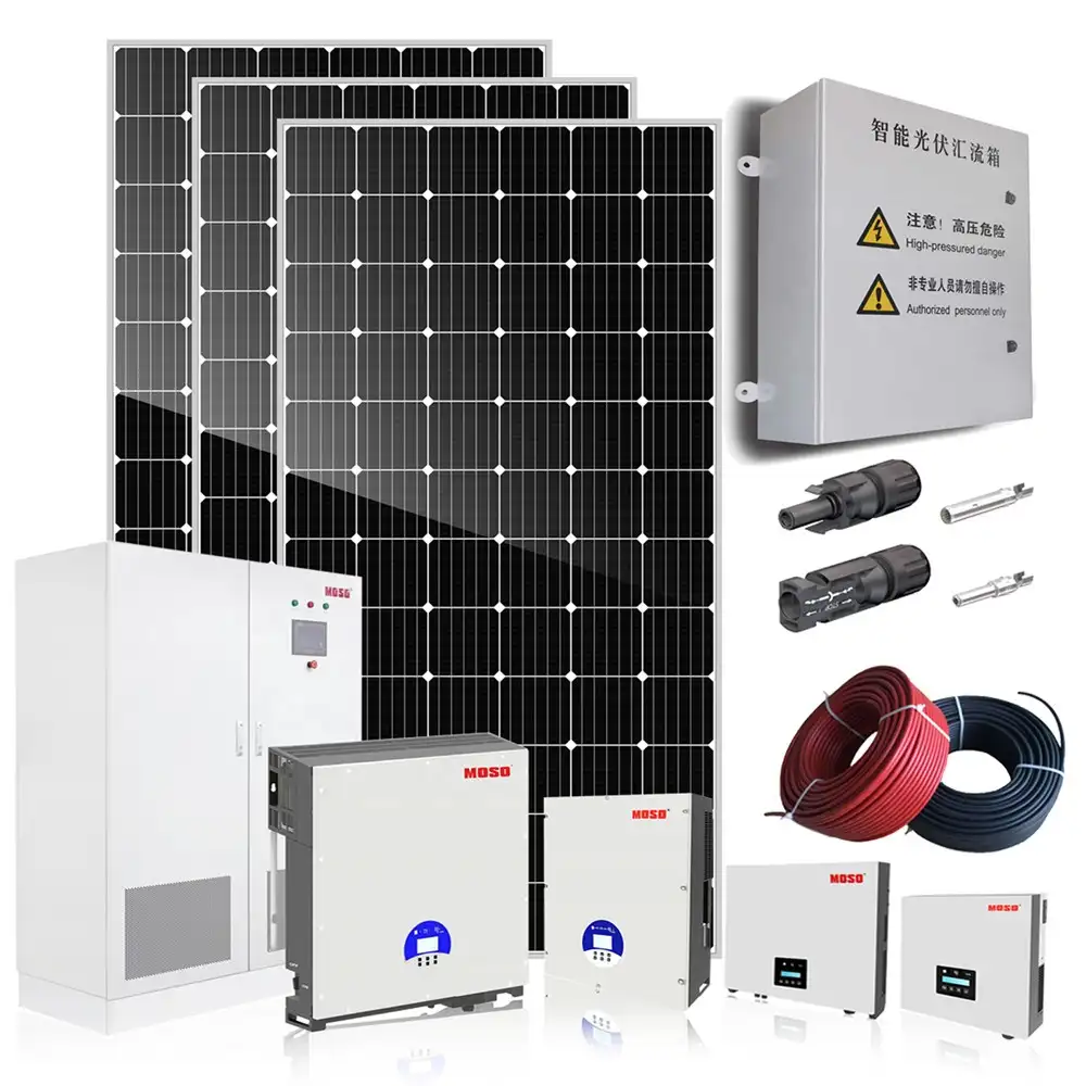 مدخل مصدر الطاقة 4kw 5kw على الشبكة النظام الشمسي 5KW نظام لوحات شمسية لنظام الطاقة الشمسية المنزلية استخدام